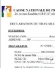 Formulaire de déclaration du travailleur